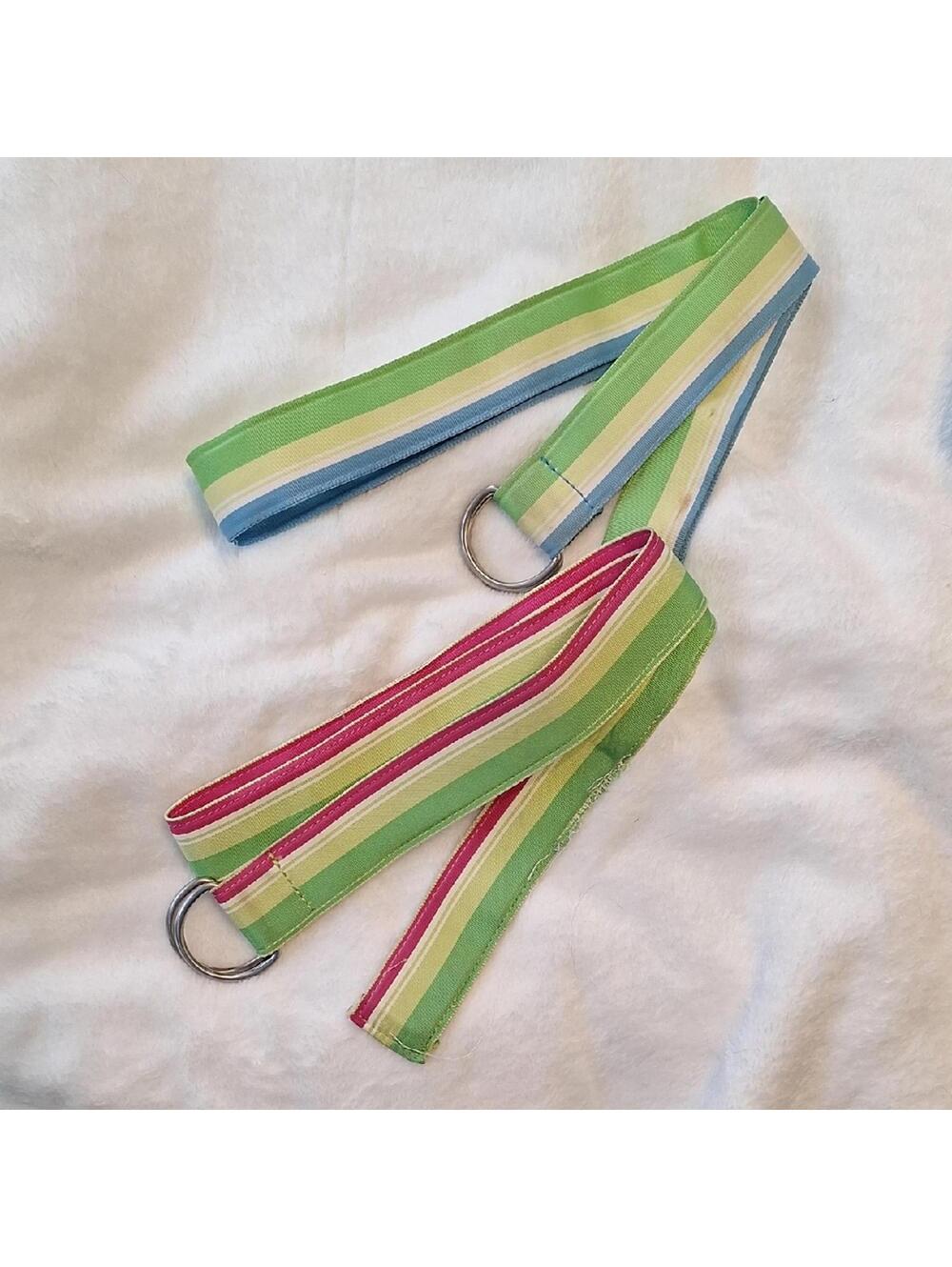 y2k J. Crew Striped Belt Lot (2)